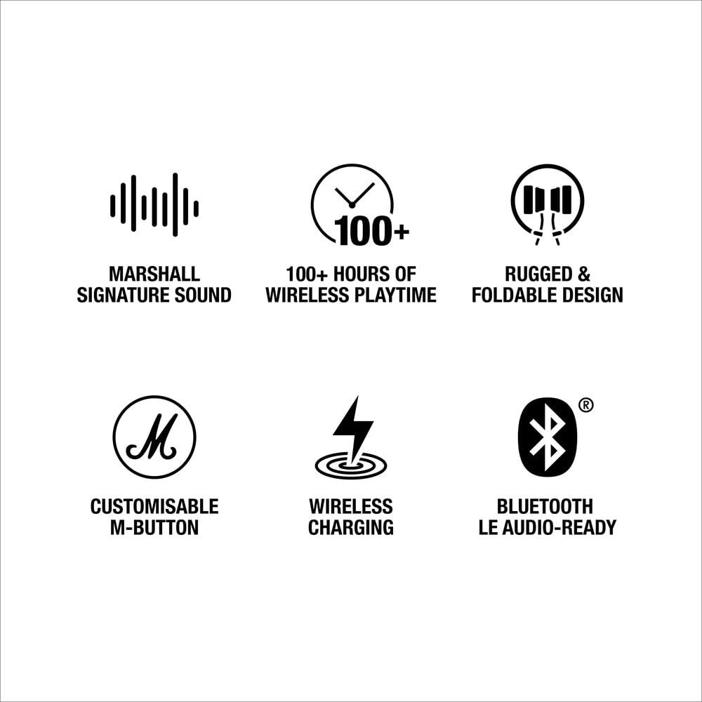 Marshall Major V On-Ear Wireless Bluetooth Headphones Marshall Major V On-Ear Wireless Bluetooth Headphones